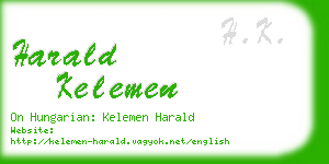 harald kelemen business card